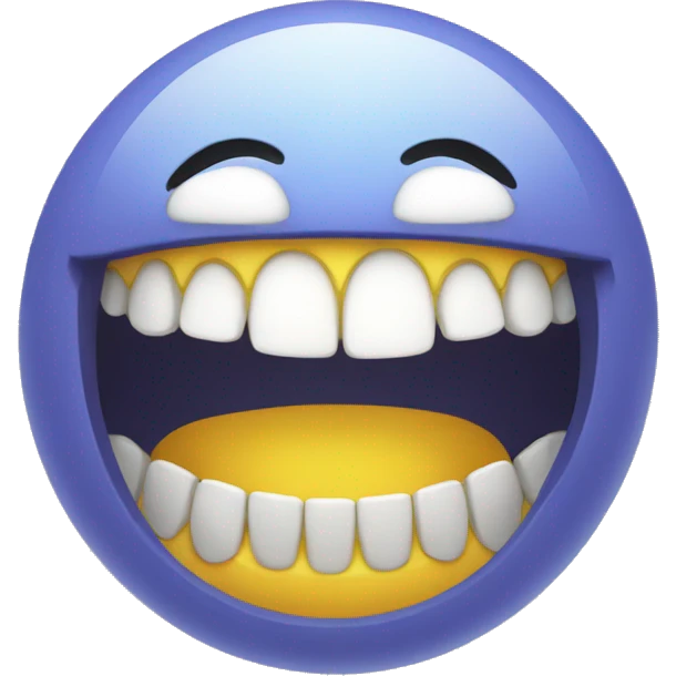 huge smile teeth  emoji