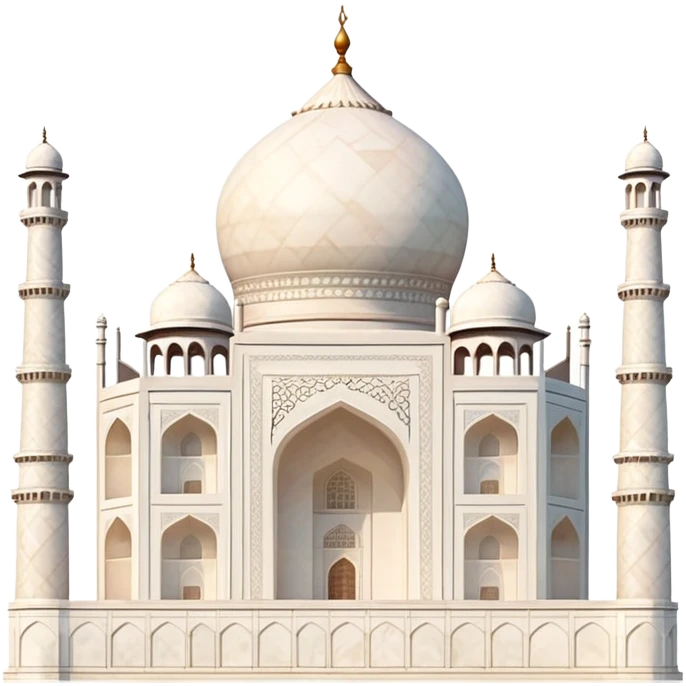 Taj Mahal with soft subtle colors, not vivid emoji