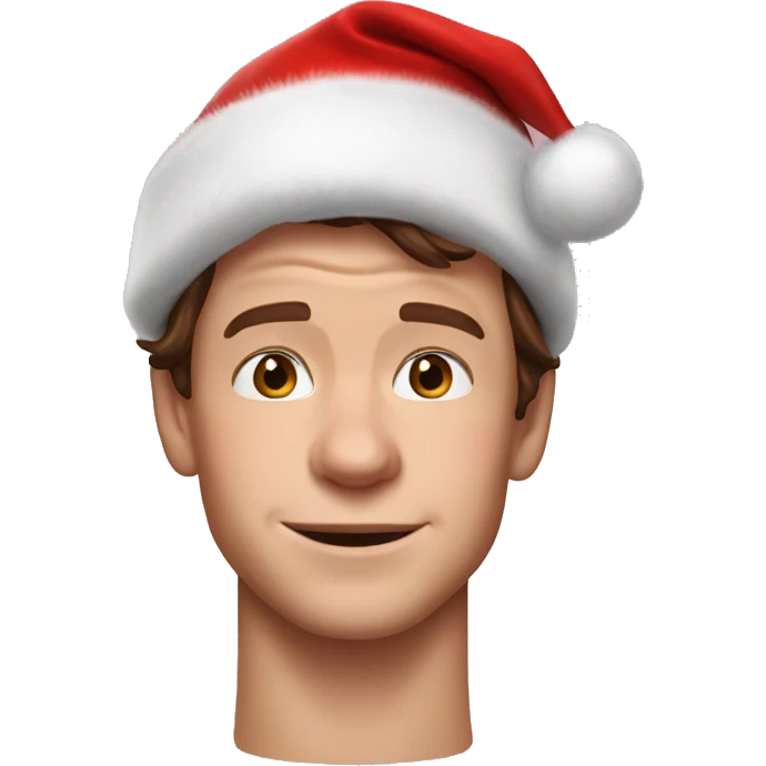 tom holland with santa hat emoji