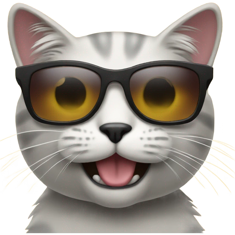 Cat with sunglasses emoji
