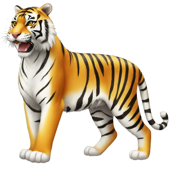 Tiger WHITE FULLBODY emoji