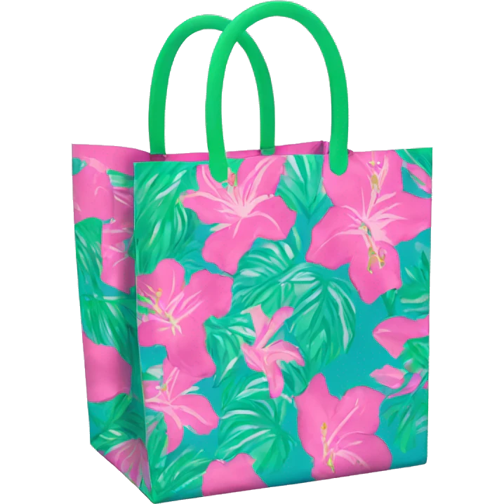 Lilly Pulitzer shopping bag emoji