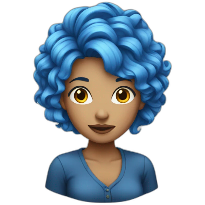 blue-hair-woman emoji