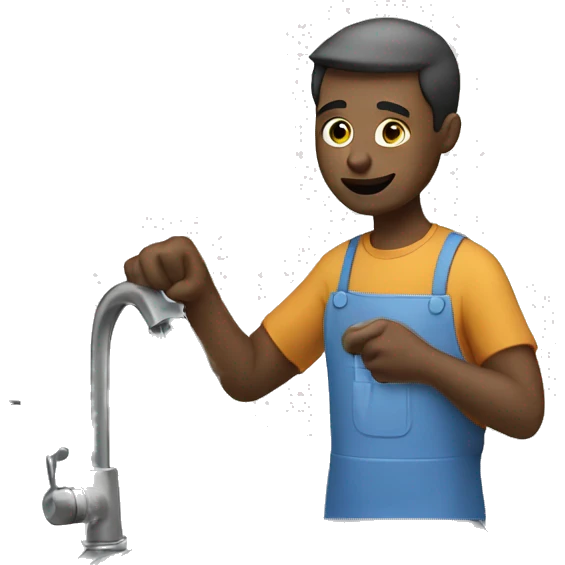 Man washing dishes emoji