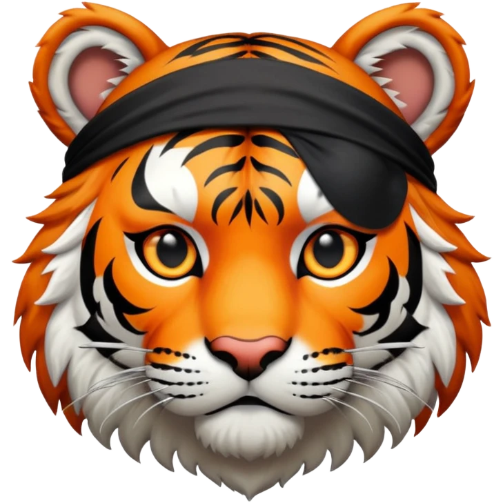Tiger pirate with eye patch emoji