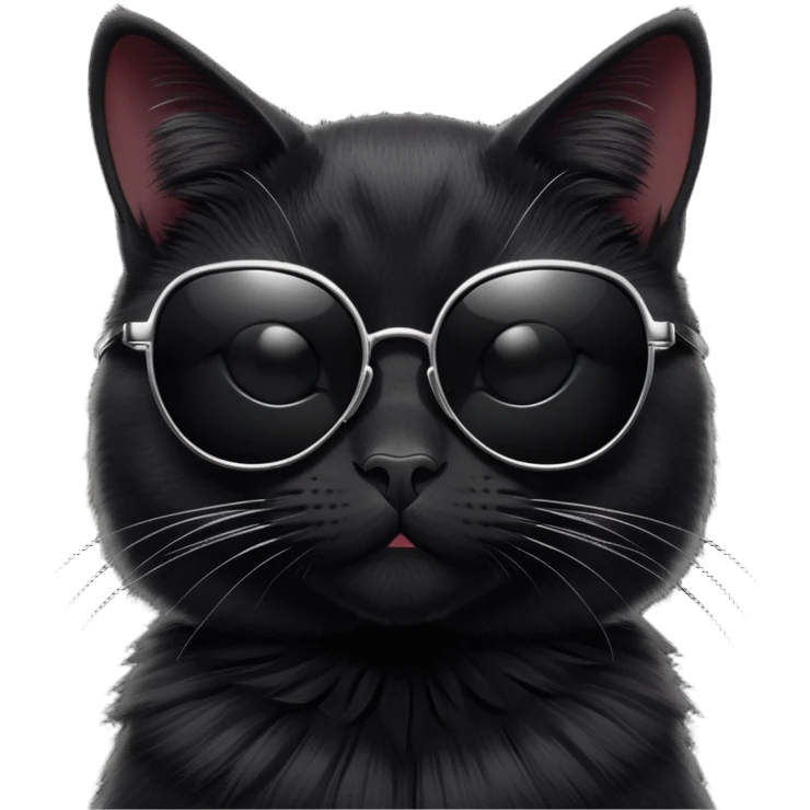 Black Cat with sunglasses emoji