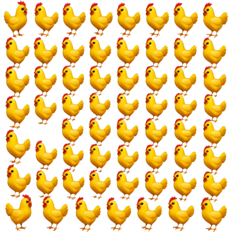 chicken 3d imoji count 100 transparent emoji