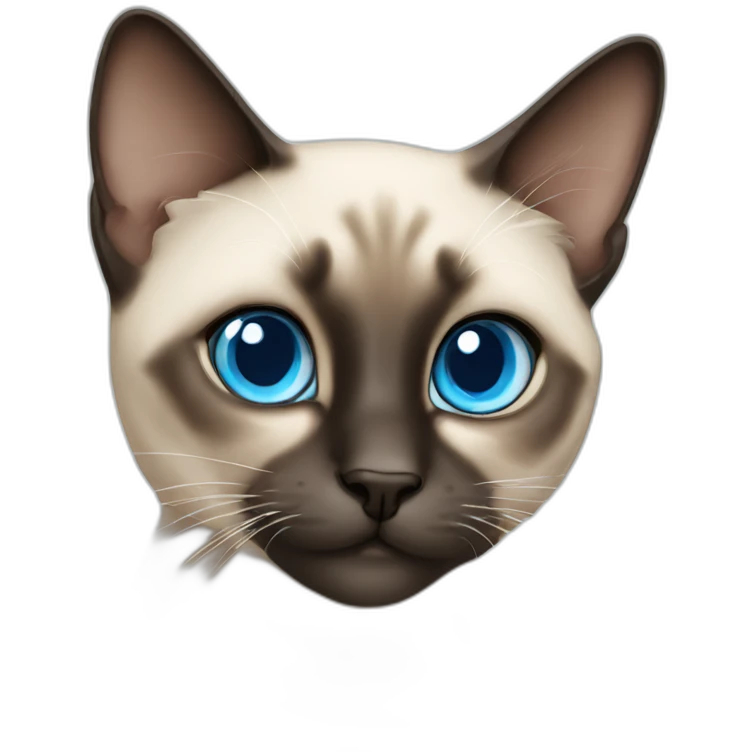 Siamese blue eyed cat emoji