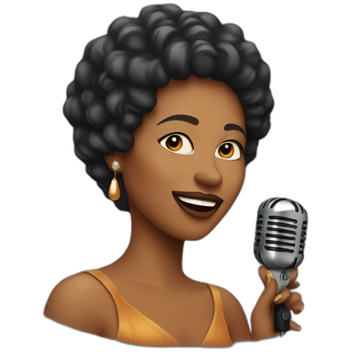 Woman jazz singer emoji