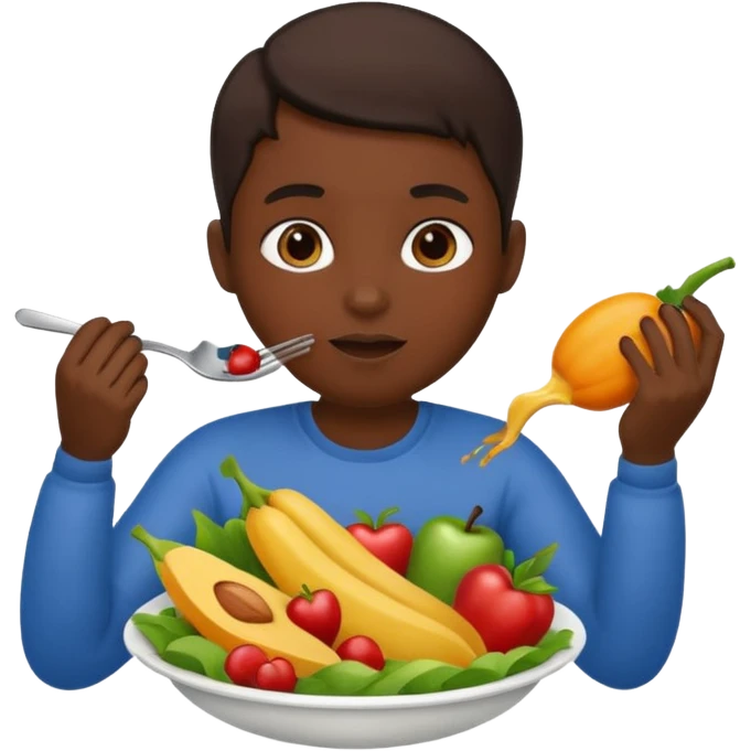"mister energy" is a chain store selling healthy food, such as chicken, pork, or fish with vegetables.
create a logo for this. emoji