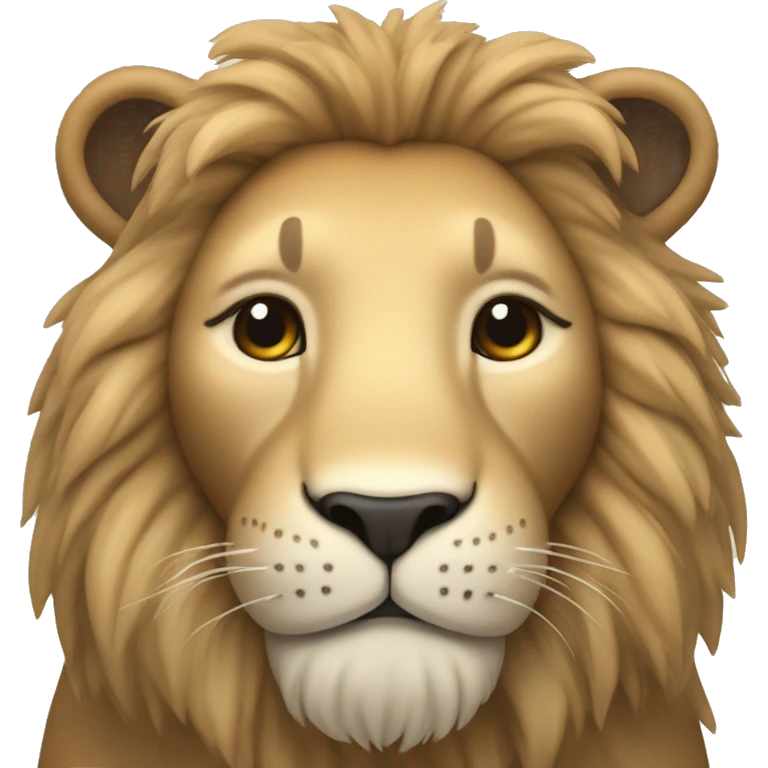 whole body of lion in jellycat style emoji