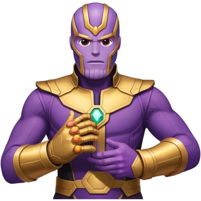 Thanos with Infinity Gauntlet as Squid Game contestant emoji