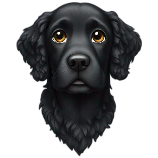 black water dog emoji