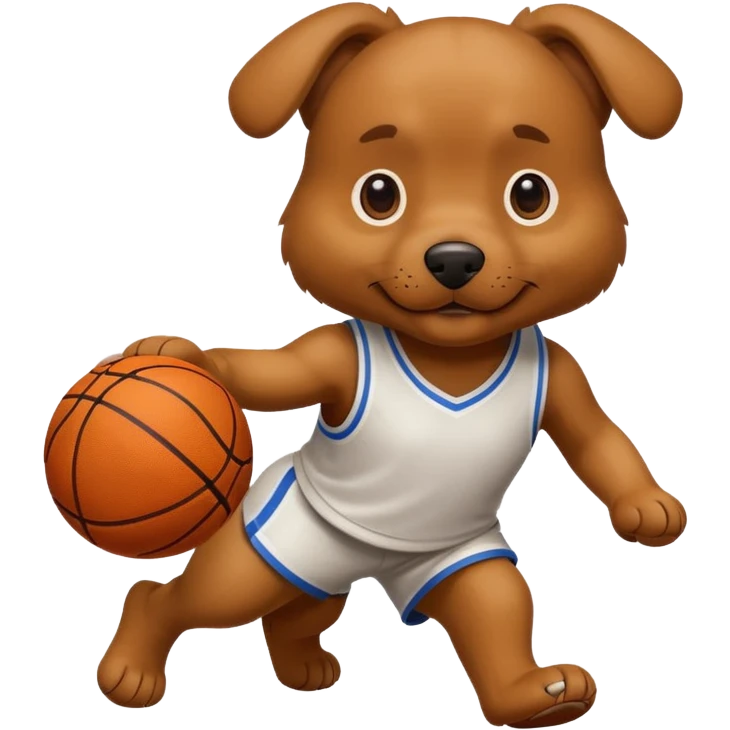 Dog playing basketball  emoji
