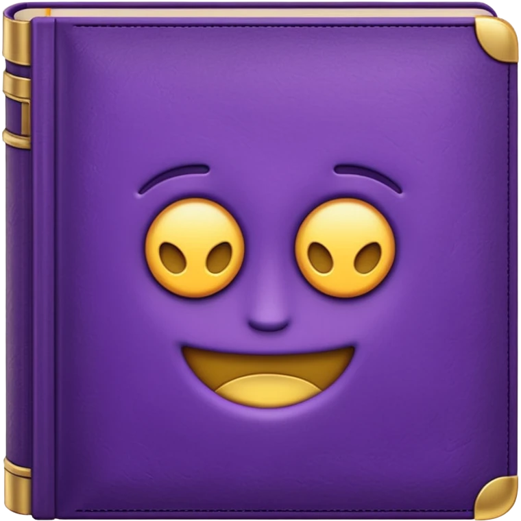 closed book with deep purple cover, emoji style emoji