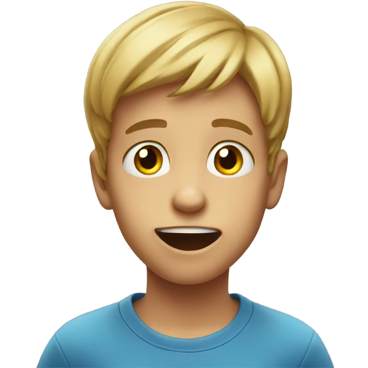 Kid noticing emoji