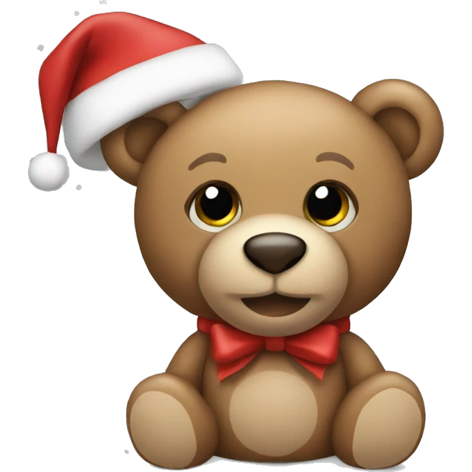 Christmas teddy bear emoji
