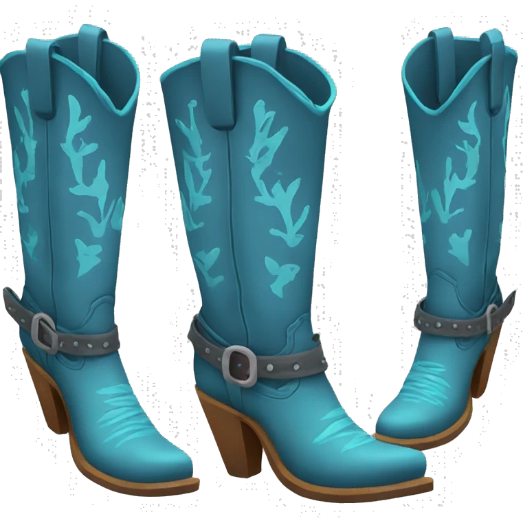 Blue Cowgirl Boots emoji