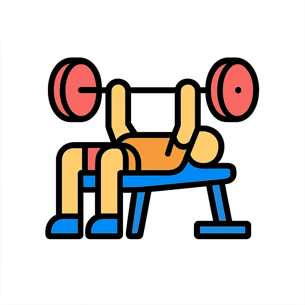 a sportman doing a bench press emoji