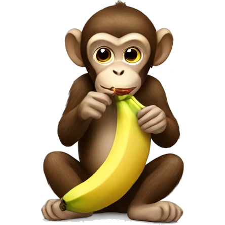 Monkey eating banana  emoji