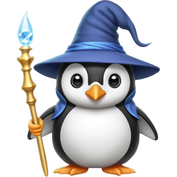 Penguin Wizard emoji