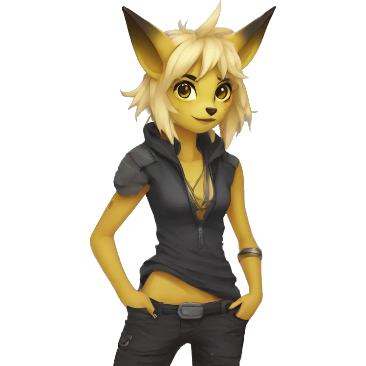 Anthro cool edgy LiLaiRa-Vernid-Fakémon Full Body emoji