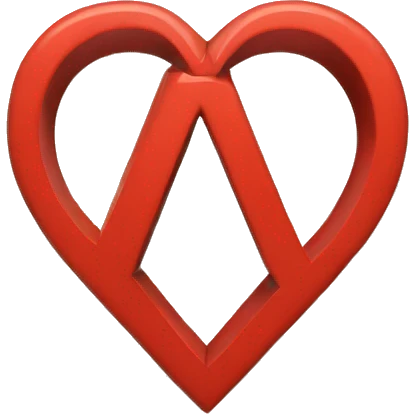 Letter A inside a heart emoji