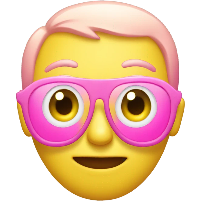 Yellow emoji with pink heart eyes  emoji