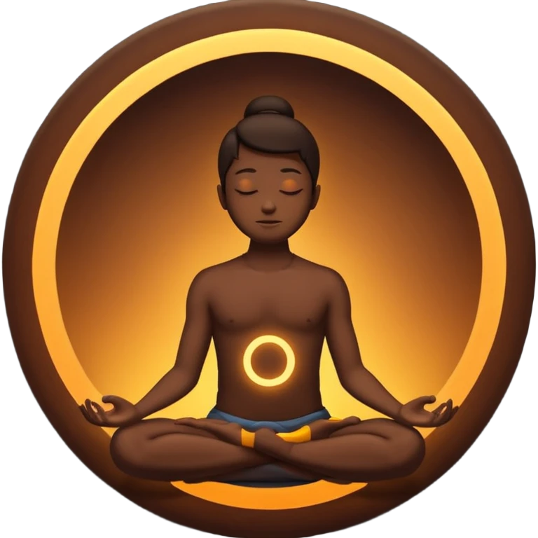 silhouette meditating inside a circle emoji