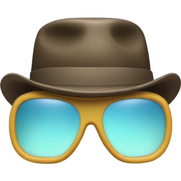 Hat and goggles  emoji