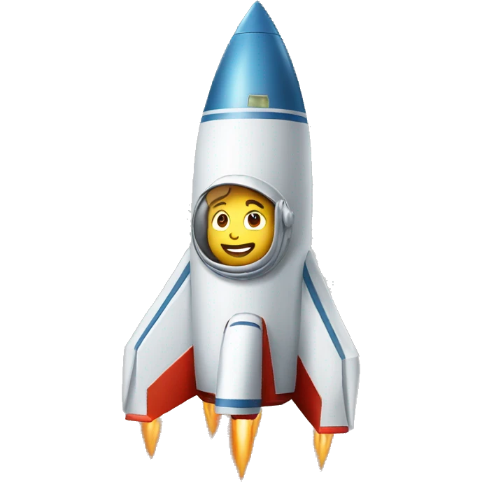 man riding a space rocket emoji