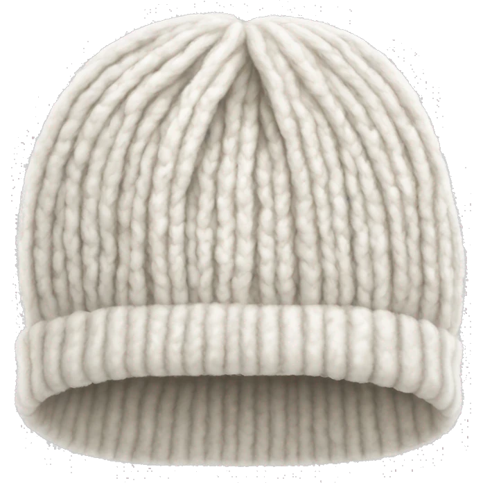 white knitted wool cap piece of clothing emoji