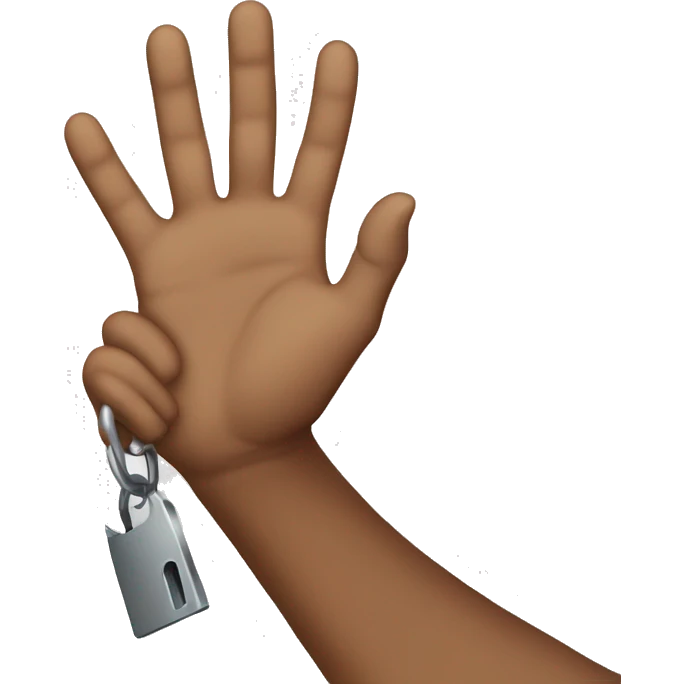 Mano sosteniendo una llave emoji