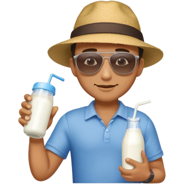 man full body buying a milk emoji