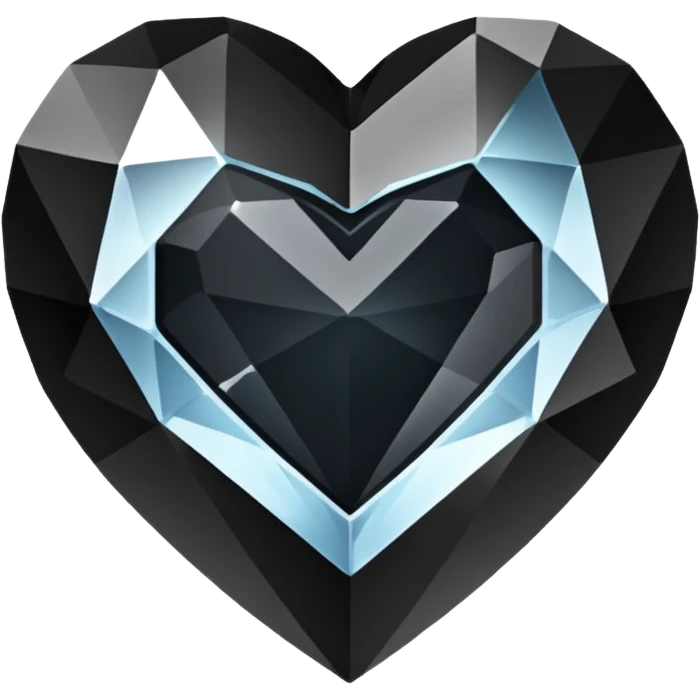 Black crystal heart emoji
