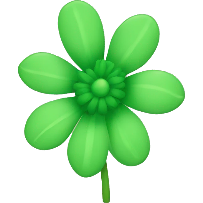 Green flower emoji