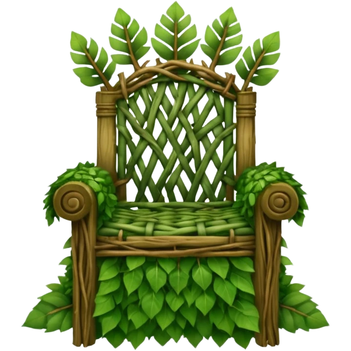 Throne made of leaves and branches emoji