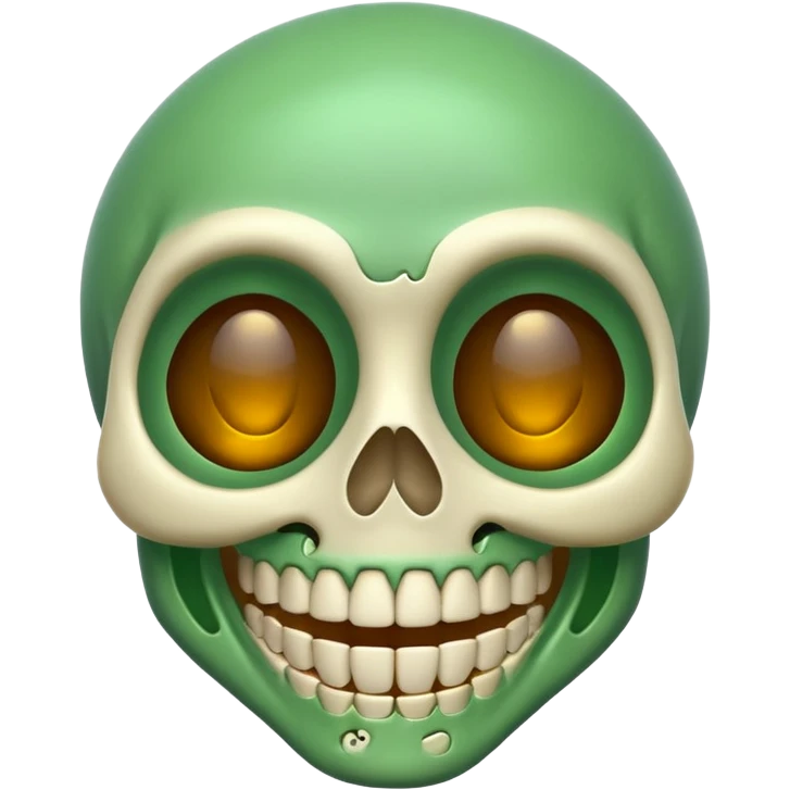 an emoji of a green skeleton emoji