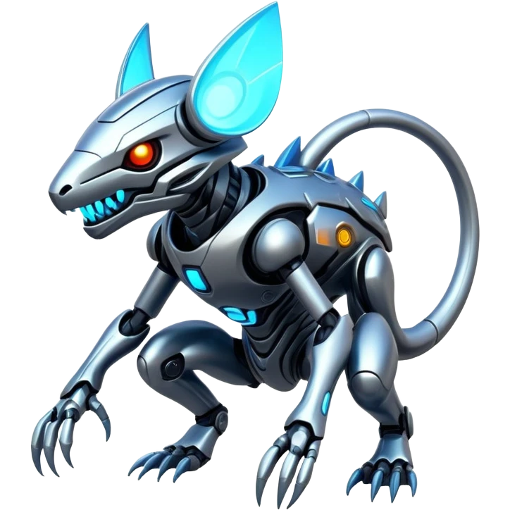  Glowing futuristic cyber-Protogen-Fakémon-Vernid-creature emoji