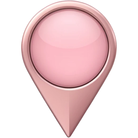 minimalist light pink location pin no face emoji