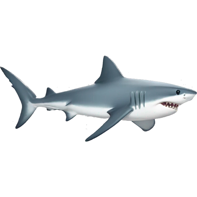 Shark with yellow stars on its eyes emoji