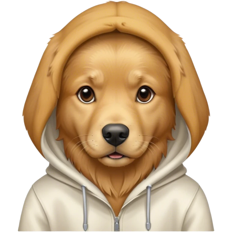 Golden retriever with a hoodie  emoji