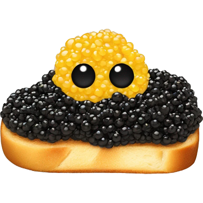 Singular caviar on toast  emoji