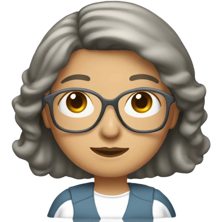 Mujer de unos 70 años pelo muy corto casi rapada liso blanco  emoji