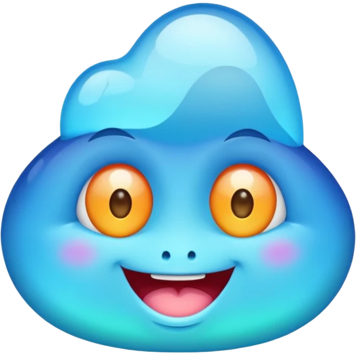 charactarised colorful minerals with eyes and mouth single emoji