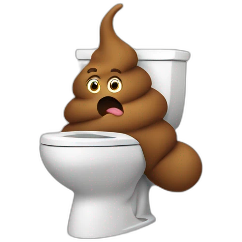 Poop in a toilet emoji