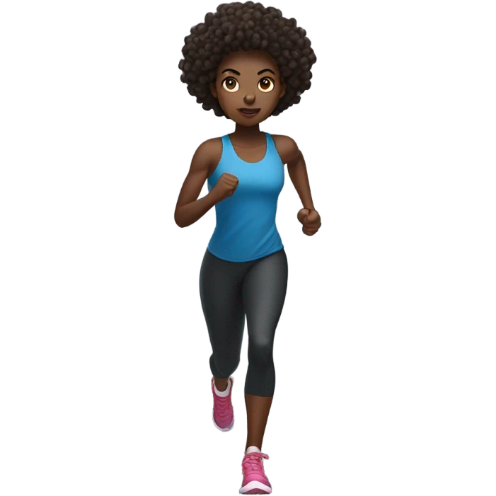 Black girl running emoji