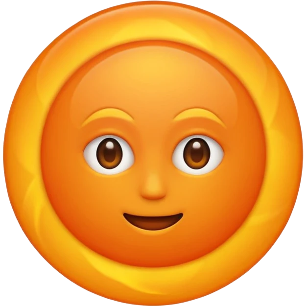 sun in 2d  a glowing circle emoji