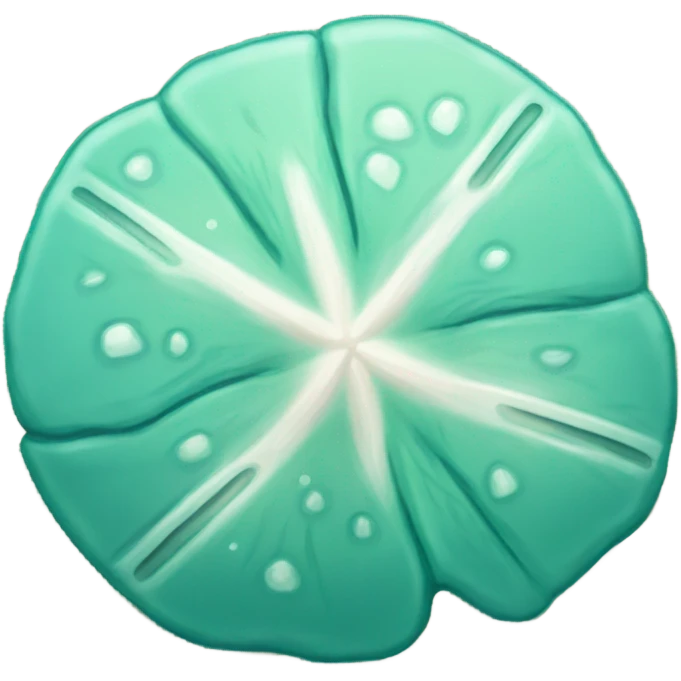 Teal sand dollar  emoji