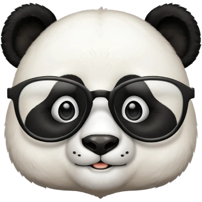 panda with glasses full body emoji